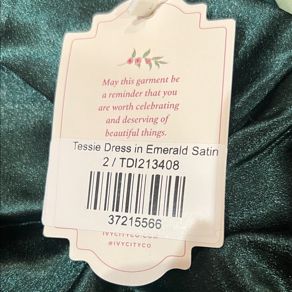 Ivy City Co Tessie Dress in Deep Green - Picture 5 of 5